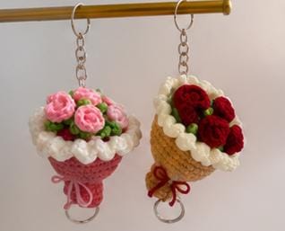 Rose Bouquet Keychain