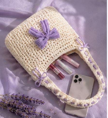 Aurora Bow Knit Tote