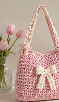 Aurora Bow Knit Tote
