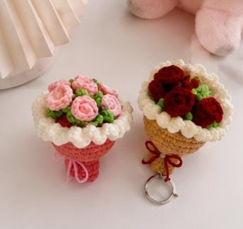 Rose Bouquet Keychain