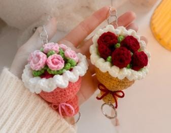 Rose Bouquet Keychain