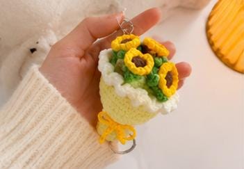 Sunflower Bouquet Keychain