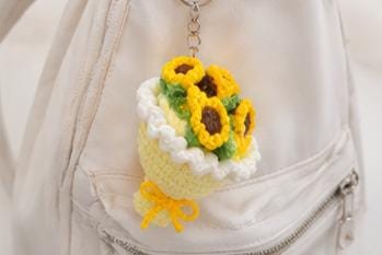 Sunflower Bouquet Keychain