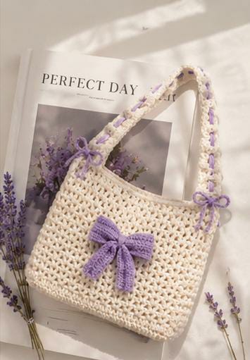Aurora Bow Knit Tote