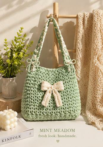 Aurora Bow Knit Tote