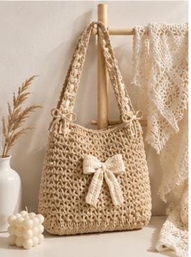 Aurora Bow Knit Tote
