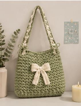 Aurora Bow Knit Tote