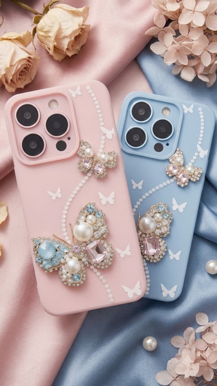 Pear Crystal Butterfly Luxe Phone Cases