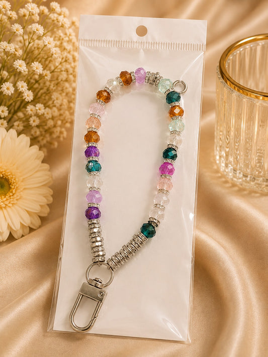 Multicolor Crystal Beaded Keychain